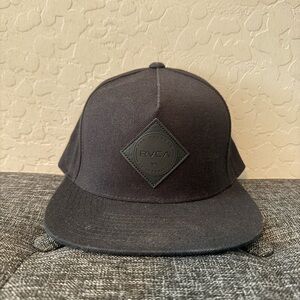 RVCA Black Snapback Hat
